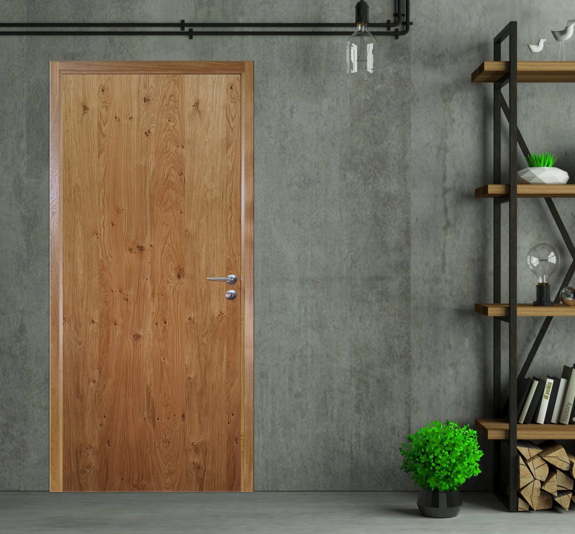Porte d'entrée vitrée classique en bois, gamme Rustik, modèle Ollioules